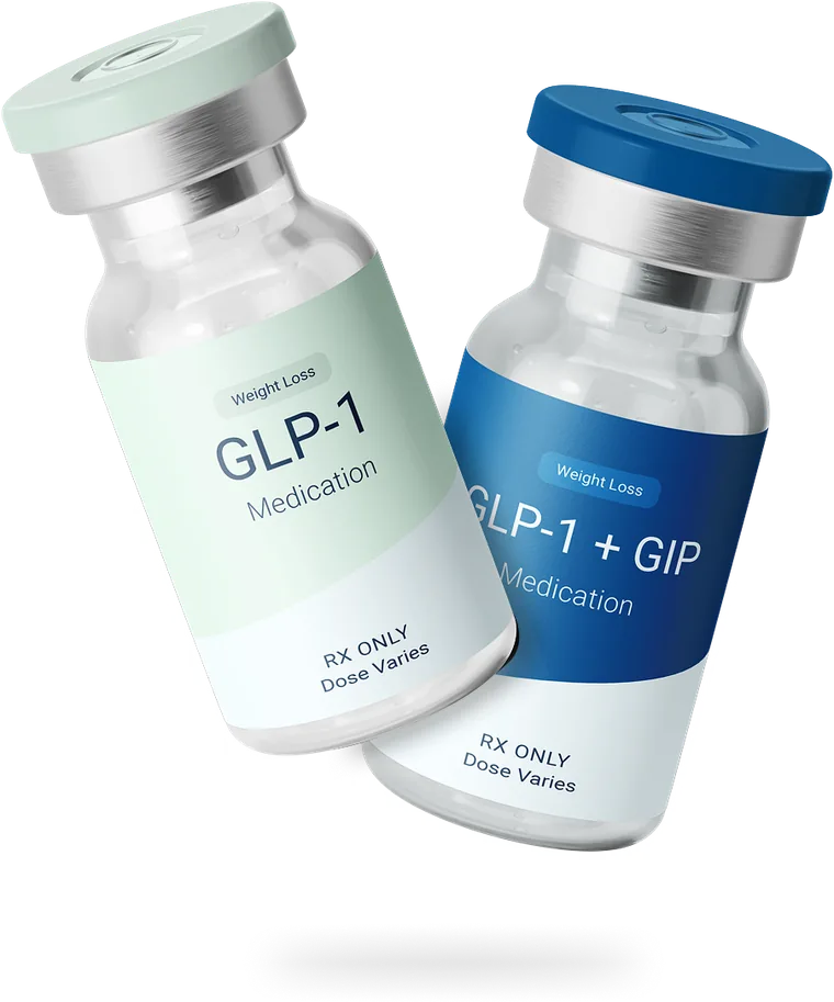 GLP-1 and GLP-1 plus GIP medication vials